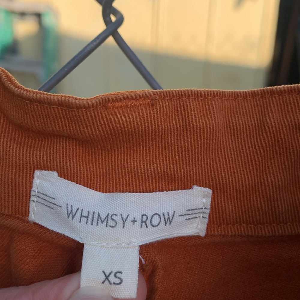 Whimsy + Row Flora Pant In Orange Wide Leg - Picture 8 of 16